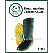 durable men's pvc half rain boots safety shoes